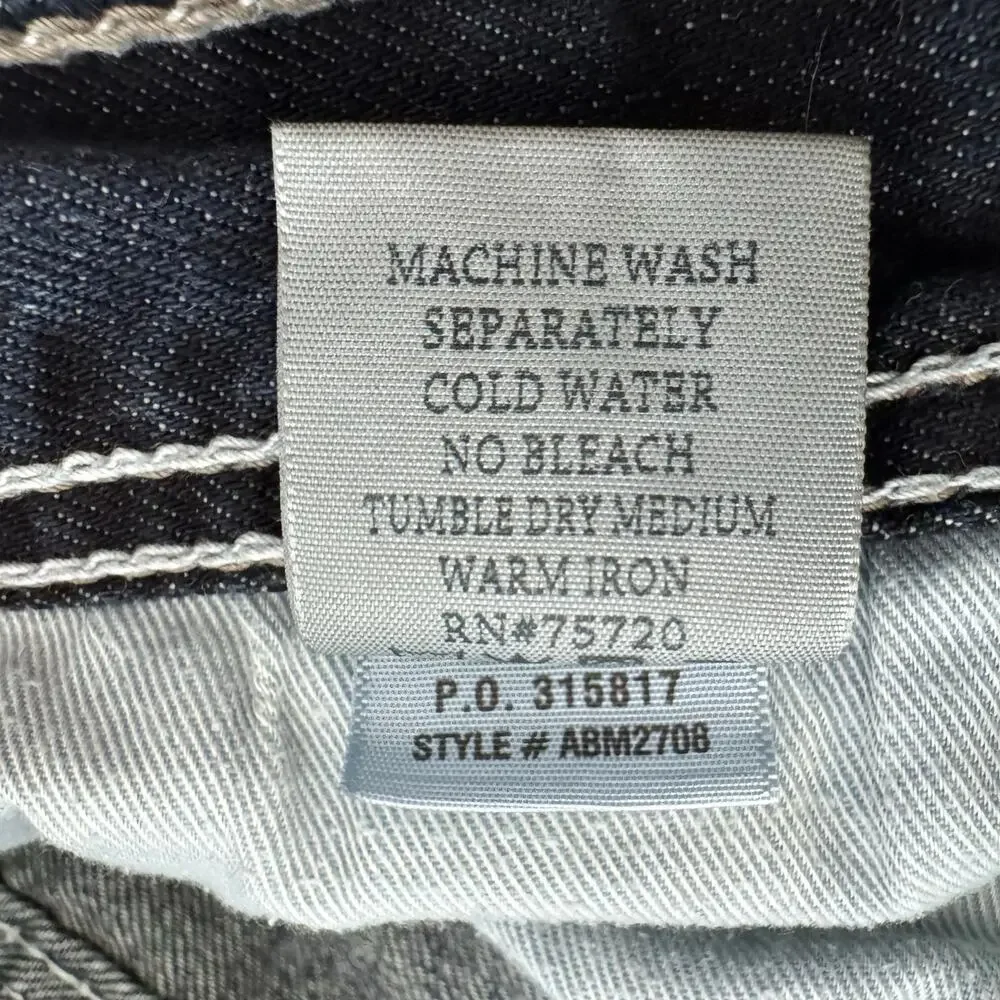 BKE Carter Jeans Mens 32 Straight Leg Y2K Ridged Denim Biker Thick Stitch Rodeo - Picture 9 of 11